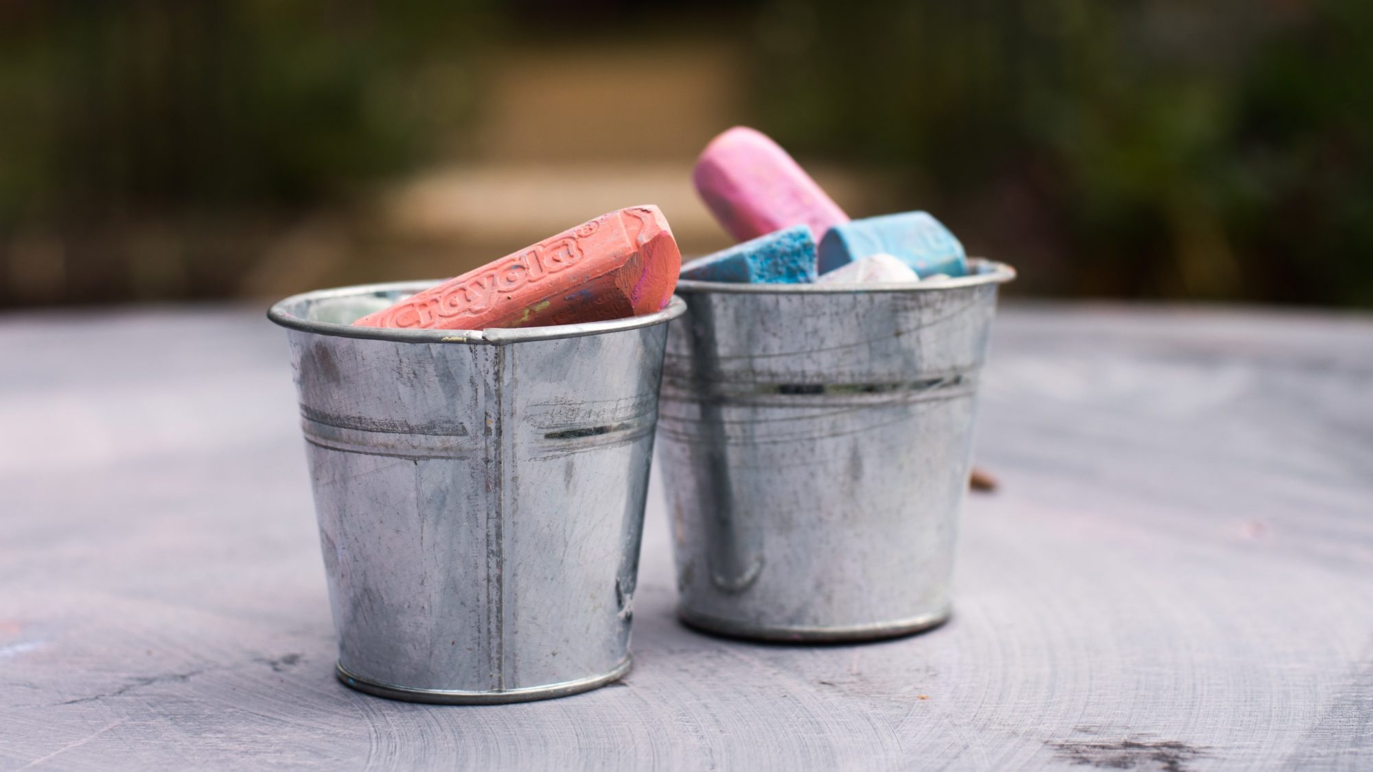 Chalk in pots
