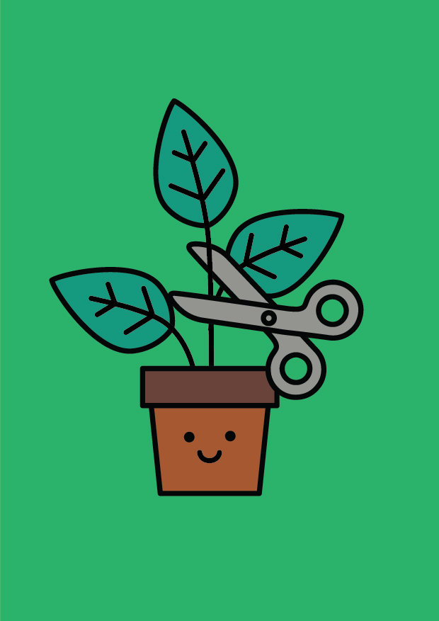 A cartoon plant.