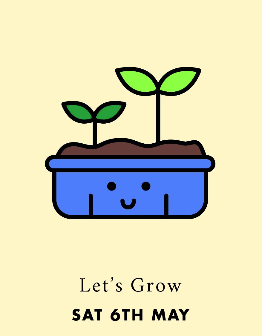 Illustration seed tray with seedlings