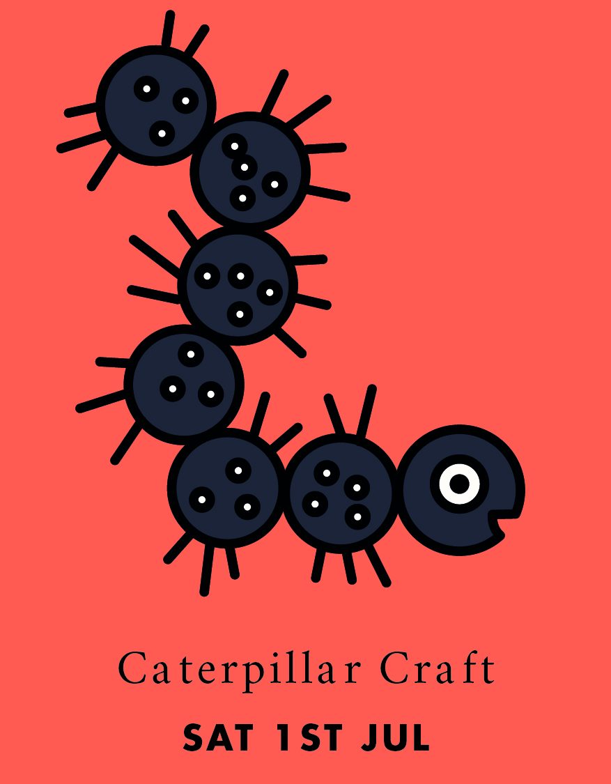 Illustration of black caterpillar