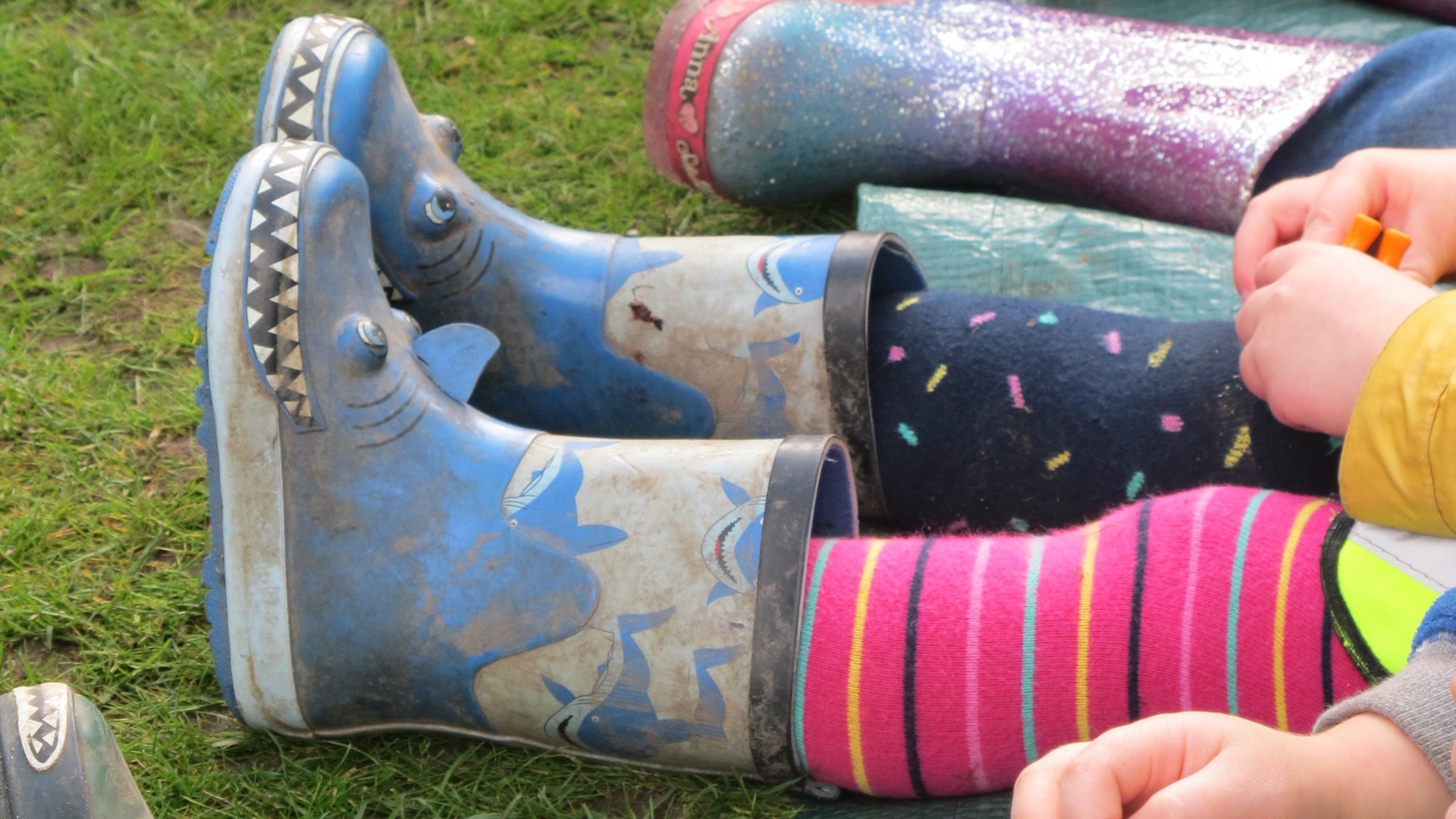 Children's wellie boots.