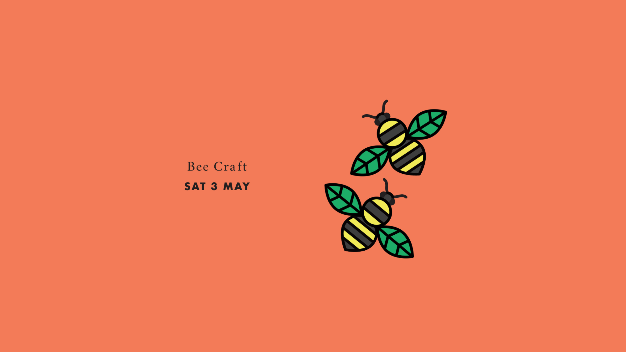 Illustration of bumblebees with leaves instead of wings.