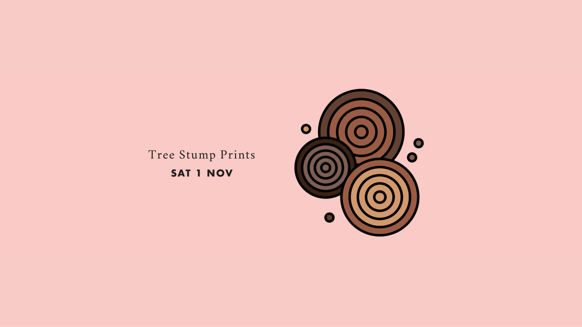 Illustration of three tree slices