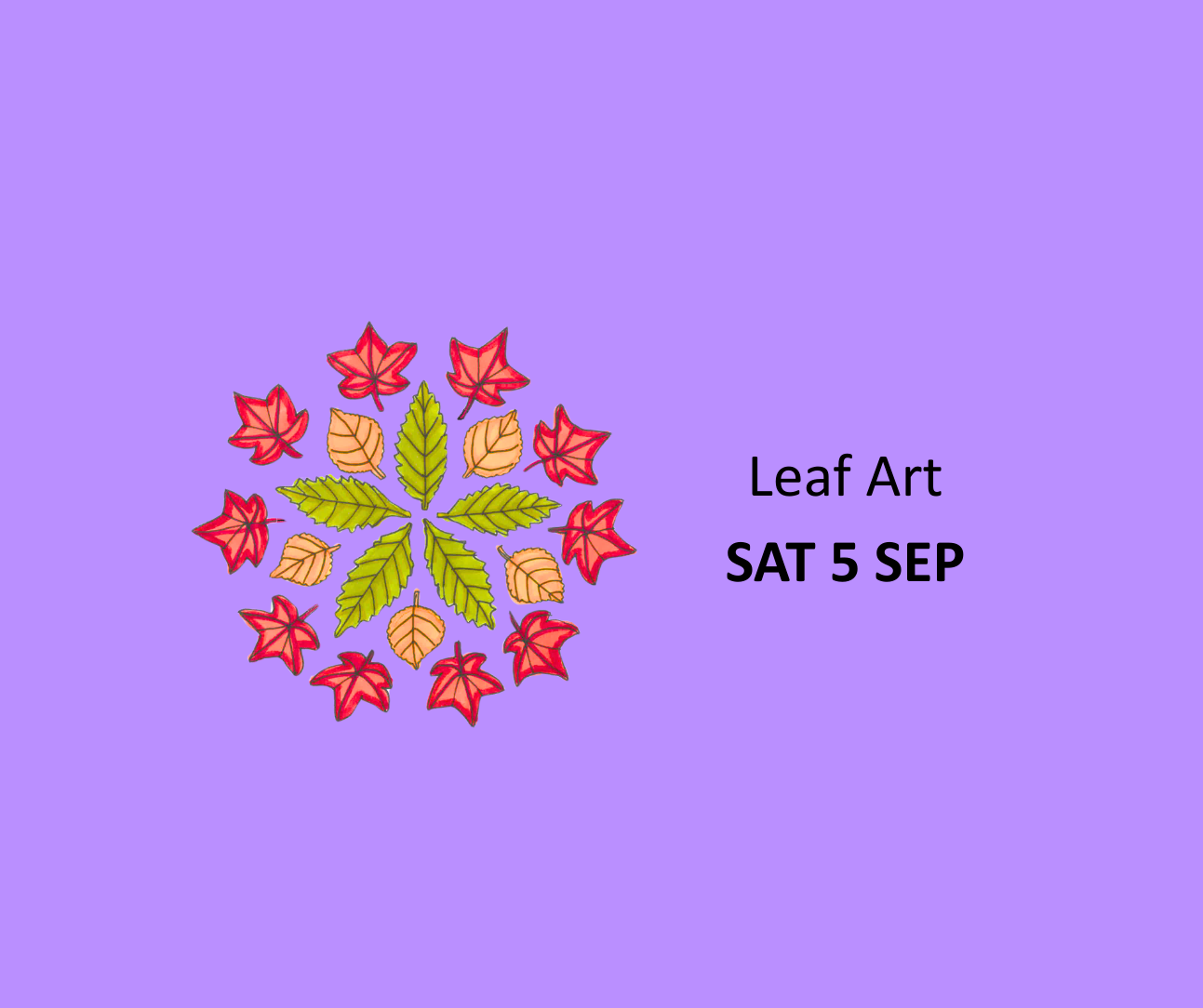 Image of a circular pattern of leaves